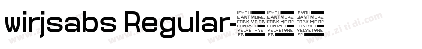 wirjsabs Regular字体转换